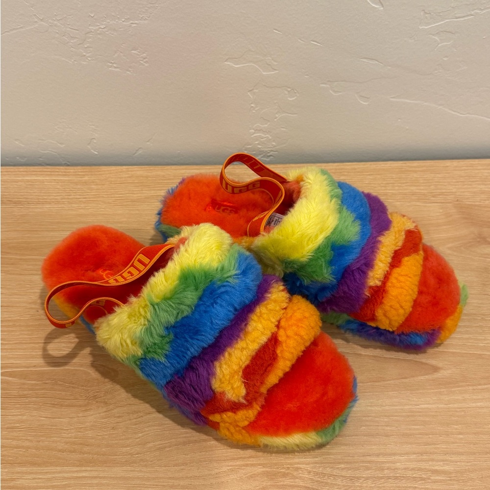 UGG Colorful Furry Sandals